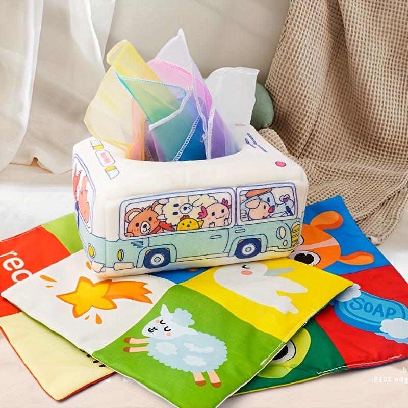 Polyester Tissue Box Sensory Toy for Toddlers - Durable Hand Exercise Plaything