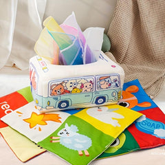 Polyester Tissue Box Sensory Toy for Toddlers - Durable Hand Exercise Plaything