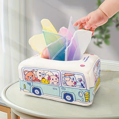 Polyester Tissue Box Sensory Toy for Toddlers - Durable Hand Exercise Plaything