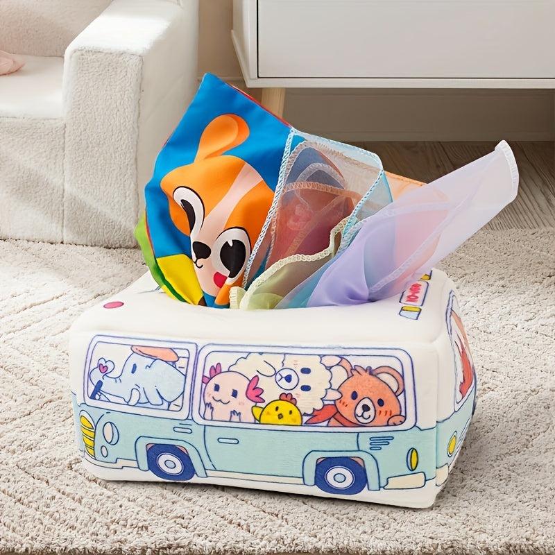Polyester Tissue Box Sensory Toy for Toddlers - Durable Hand Exercise Plaything