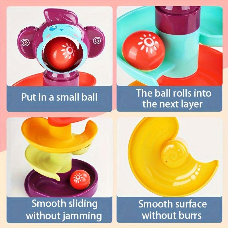 Ball Track Tower Educational Toy with Rolling Balls