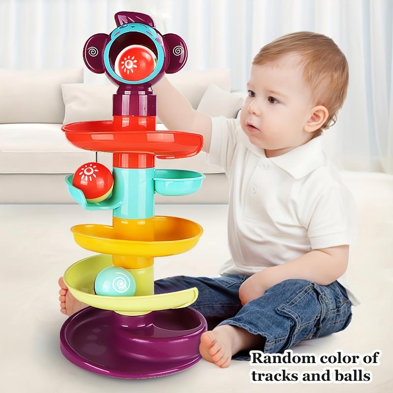 Ball Track Tower Educational Toy with Rolling Balls