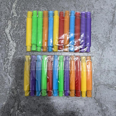 24pcs Stretch Tube Plastic Toys for Fine Motor Skills & Educational Thinking Dev