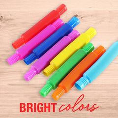 24pcs Stretch Tube Plastic Toys for Fine Motor Skills & Educational Thinking Dev