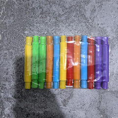 24pcs Stretch Tube Plastic Toys for Fine Motor Skills & Educational Thinking Dev