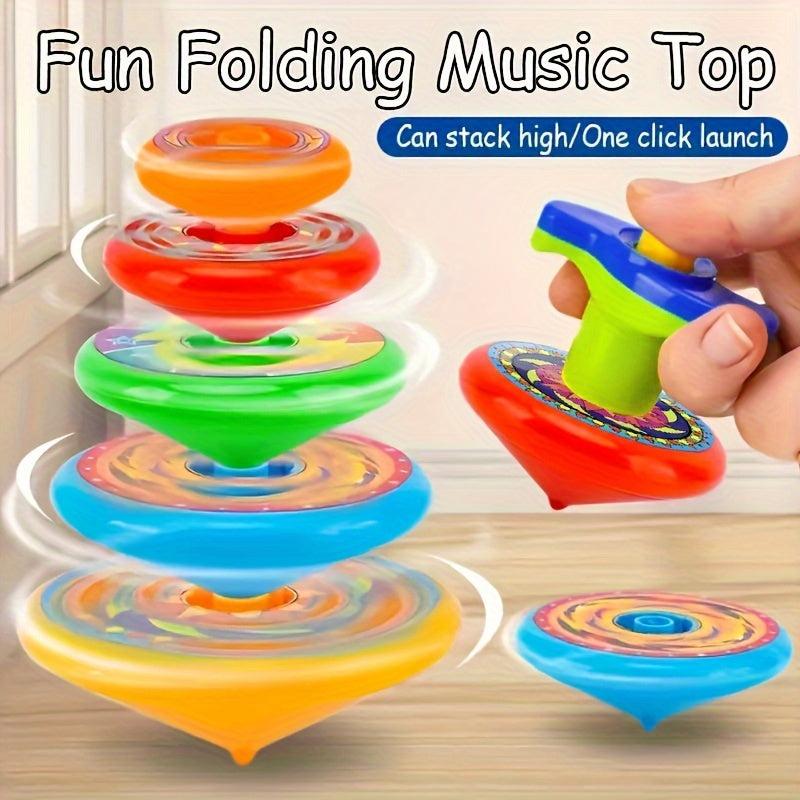 5pcs Colorful Layer Spinning Tops Stackable Toys