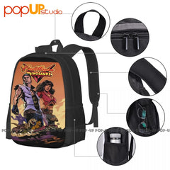 Cadillacs And Dinosaurs Backpack Gym Sports Style Multi-function