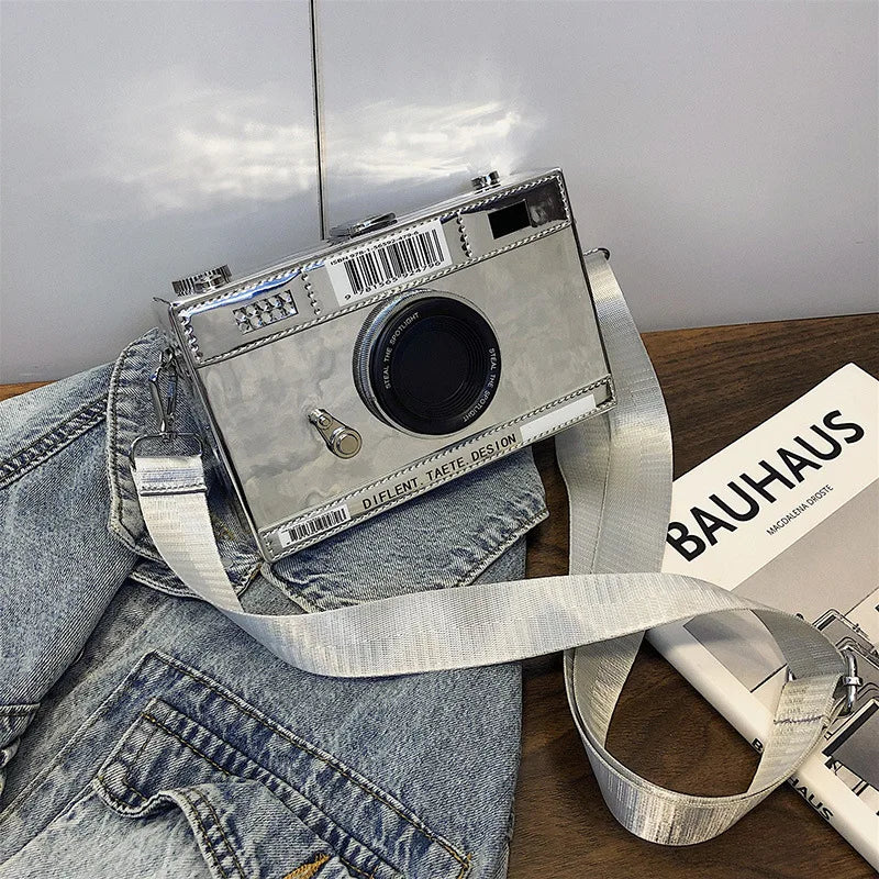 Women Box Shape Crossbody Bag Wide Shoulder Belt Handbag For Ladies