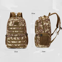 Men's Camo Tactical Backpack Large Capacity Outdoor Travel Bag
