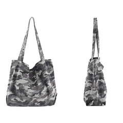 Camouflage Canvas Shoulder Bag Ladies Hand Bags Overize Purse Large Casual Bags