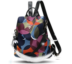 Camouflage Graffiti Waterproof Oxford Women Backpack