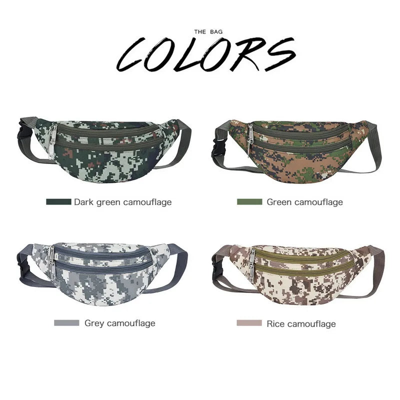 Camouflage Men Waist Pack Male Hip Bum Military Bag Pouch Zipper Pocket