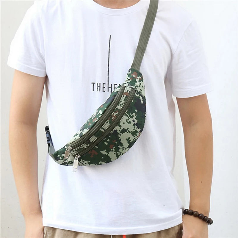 Camouflage Men Waist Pack Oxford Hip Bum Sports Bag