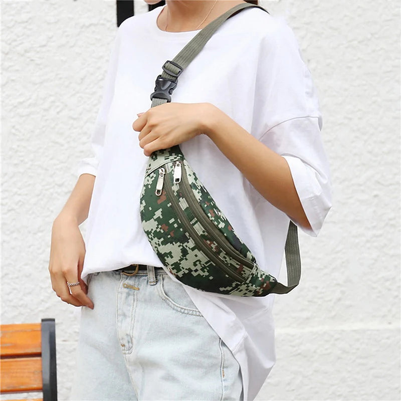 Camouflage Men Waist Pack Oxford Hip Bum Sports Bag