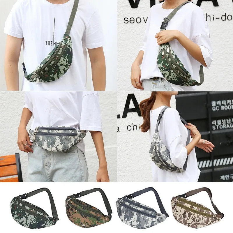 Camouflage Waist Chest Bag Sports Belt Fanny Pack