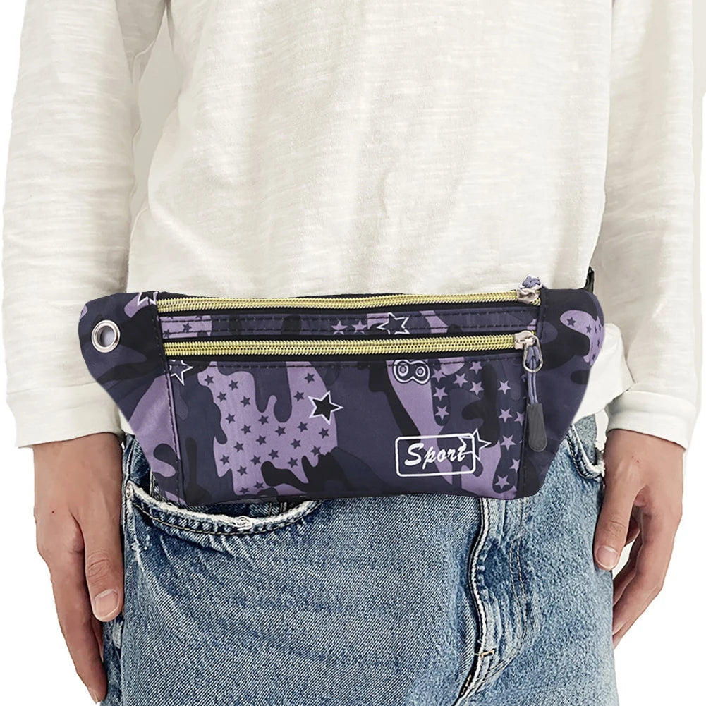 Camouflage Running Sports Waist Bag Fanny Pack Waterproof Gym Bum Belt Bag