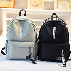 Large Capacity Campus Canvas Schoolbag Backpack