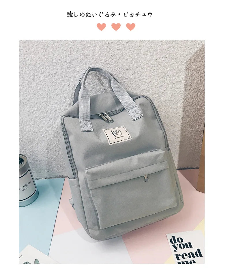 Canvas Women Backpack School Bag for girls Shoulder Bag