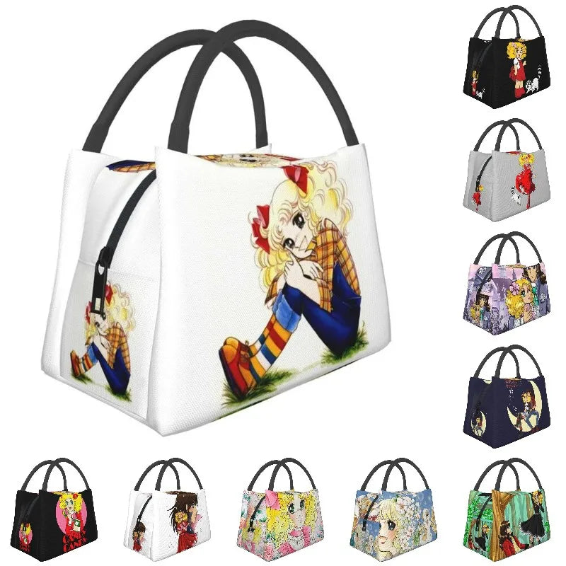 Candy Candy Anime Manga Lunch Tote Bag Women Reusable Cooler Thermal Food Lunch