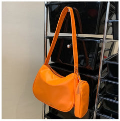 Women's Candy Bag PU Leather Shoulder Tote Handbag Purse