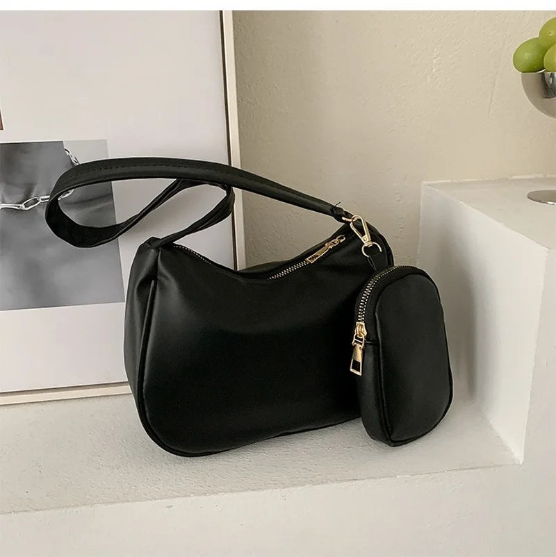 Women's Candy Bag PU Leather Shoulder Tote Handbag Purse