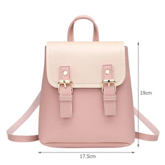 Waterproof Mini Women Backpack Girl Hit Leather School Bag Shoulder Bag