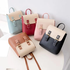 Waterproof Mini Women Backpack Girl Hit Leather School Bag Shoulder Bag