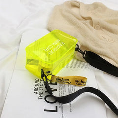 Wild Mini Shoulder Messenger Bag Transparent Laser Crossbody Bag for Women