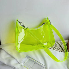 Candy Mini Transparent Tote Underarm Women Shoulder Bag Jelly Small Female