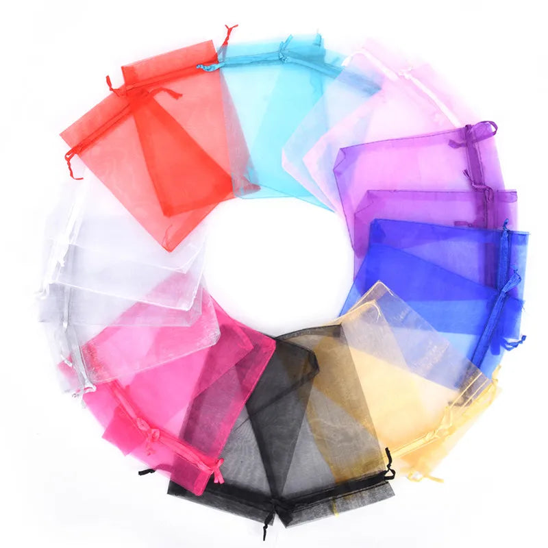 Organza Wedding Pouches Jewelry Packaging Bags Gift Bag 50pcs