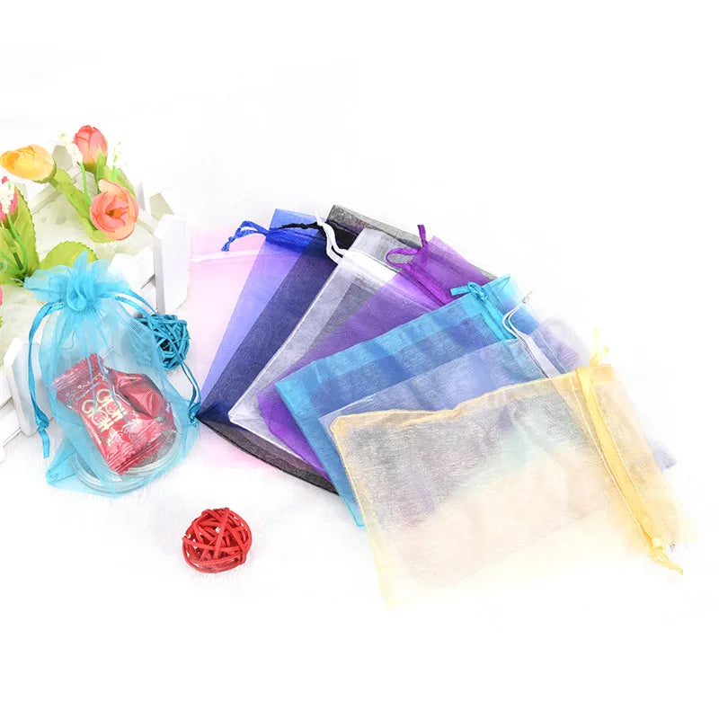 Organza Wedding Pouches Jewelry Packaging Bags Gift Bag 50pcs
