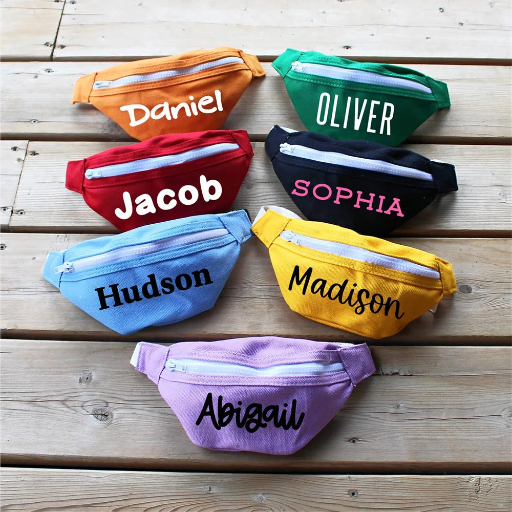 Personalized Candy Name Kids Fanny Pack Waist Bag for Boy/Girl Gift