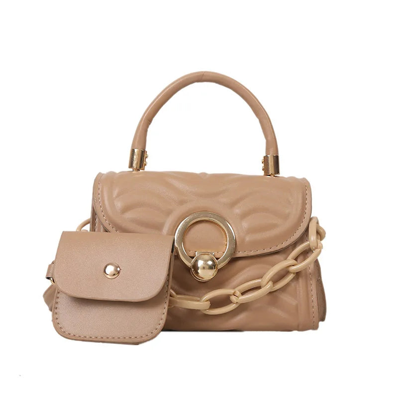 Women's Small Square Shoulder Bag Chain Crossbody Handbag