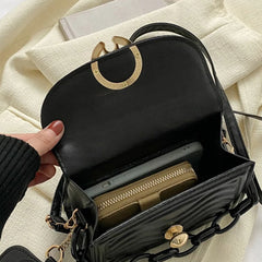 Women's Small Square Shoulder Bag Chain Crossbody Handbag