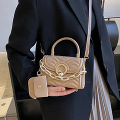 Women's Small Square Shoulder Bag Chain Crossbody Handbag