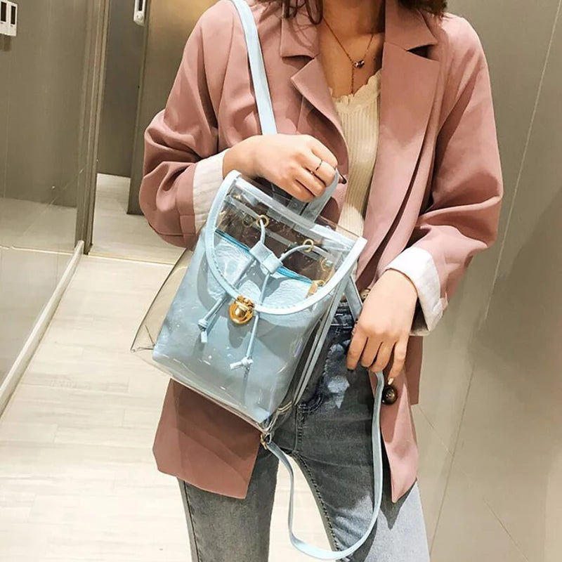 Candy Summer Sweet Jelly Waterproof PVC Transparent Backpack