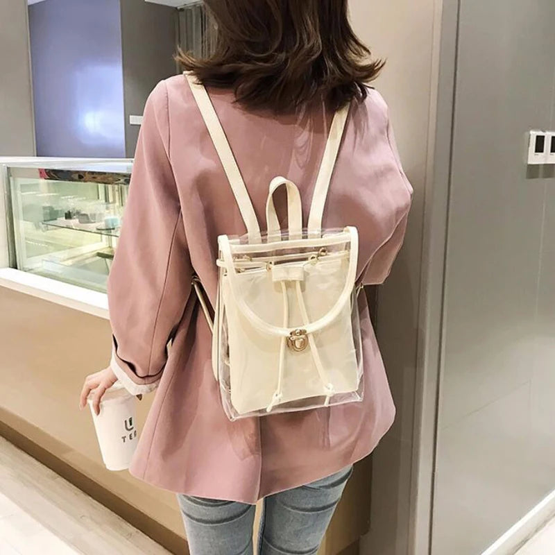 Candy Summer Sweet Jelly Waterproof PVC Transparent Backpack