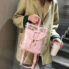 Candy Summer Sweet Jelly Waterproof PVC Transparent Backpack