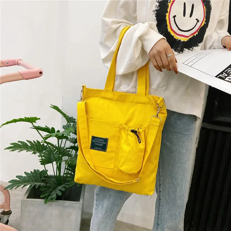 Candy Women's Shoulder Bag Canvas Handbag Girl's Small Fresh Teenager Crossbody