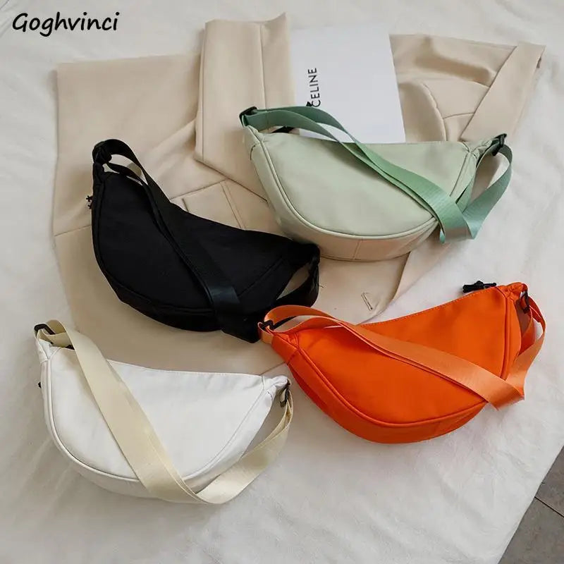 Nylon Shoulder Bags Women Zipper Cross Body Portable Hobos Bag