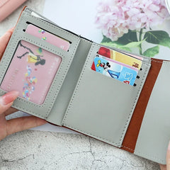 Short Candy Colors Wallet Women PU Leather 3-fold Wallet Femme