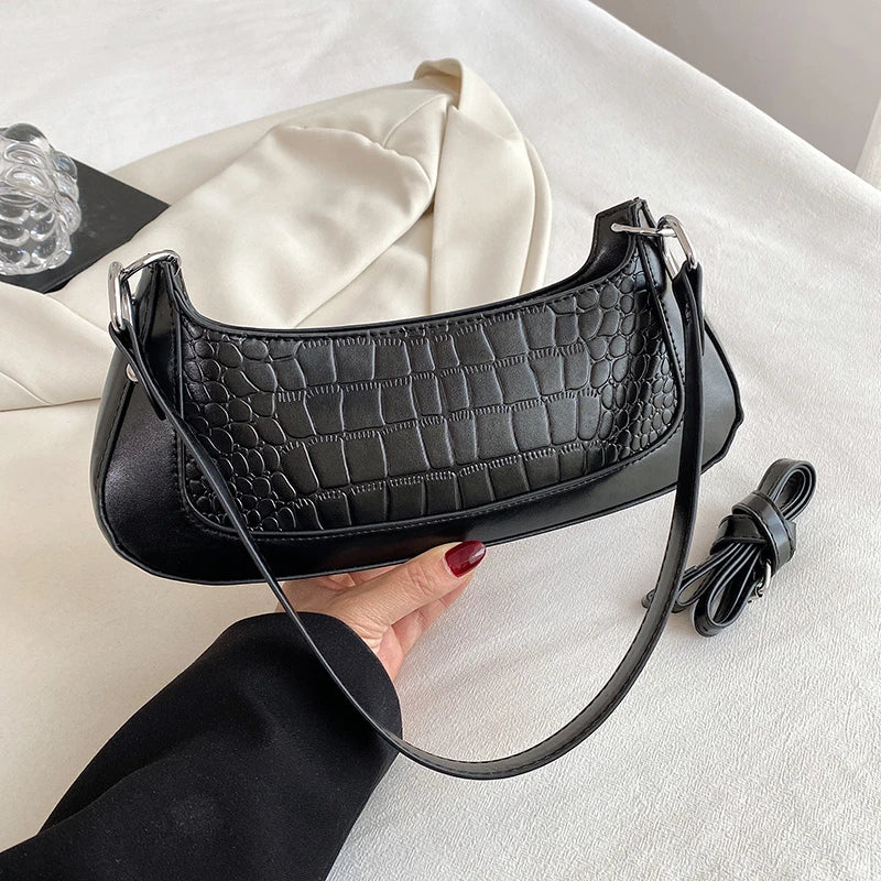 Stone Grain Candy Shoulder Bag for Women Crossbody Bags Ladies Armpit Bag