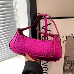 Stone Grain Candy Shoulder Bag for Women Crossbody Bags Ladies Armpit Bag