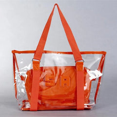 Candy Transparent Beach Bag PVC Clear Shoulder Handbag Women Jelly Bag