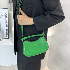Candy Colors Half-Moon Shoulder Bag For Women Crossbody Handbag Tote