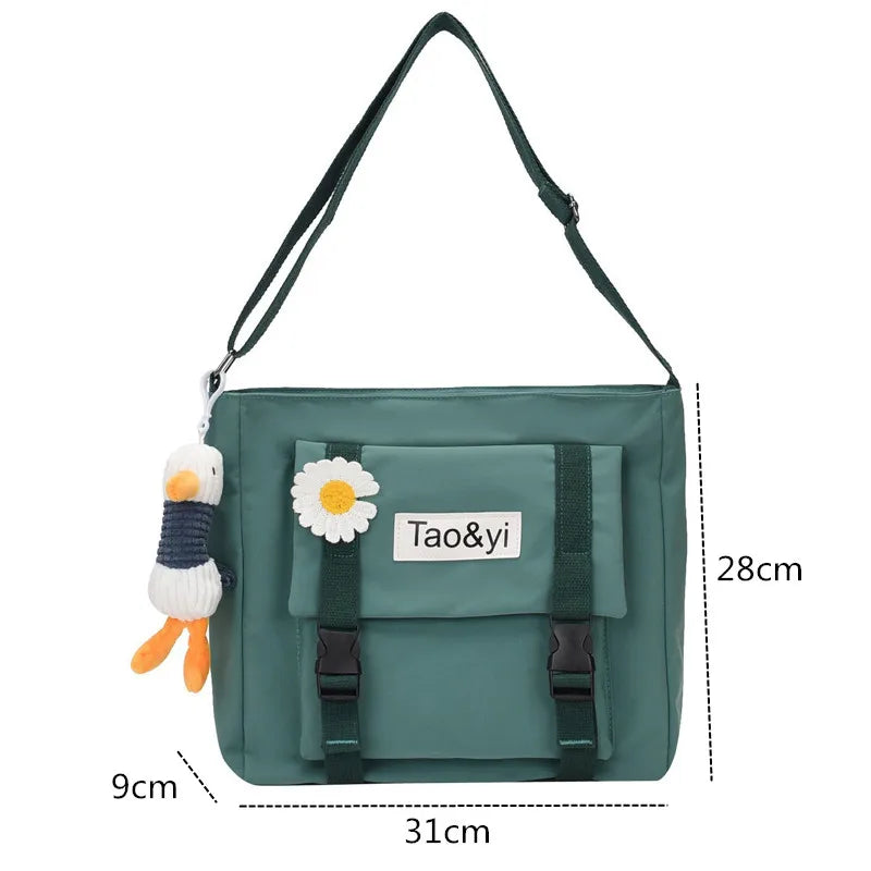 Messenger Bag Student Nylon Waterproof Crossbody Bags for Women