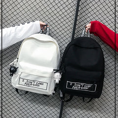 Harajuku Style Women Backpack Doll Pendant Shoulder Bag