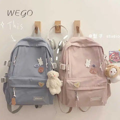Canvas Backpack School Bags Students Women Backbag Travel Daypacks