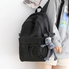 Canvas Backpack Women's Large Capacity Schoolbag Female Student Backpack Men