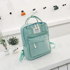 Nylon Shoulder Bag Waterproof School Girls Backpack Mochila